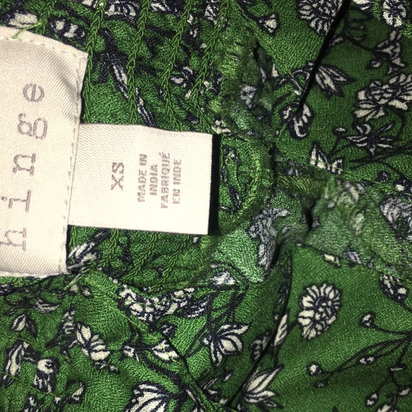 Hinge Viscose Wide Leg Crop Pants In Green Floral Print Size | Size XS - Picture 11 of 14
